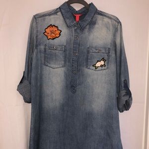 3/4 Sleeve Denim Dress
